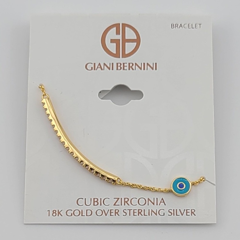 Giani Bernini 18K Gold Over Sterling Silver Evil Eye Cubic Zirconia Bracelet